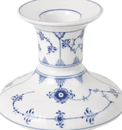 Musselmalet Riflet Lysestage, 7,5 cm-Royal Copenhagen Online