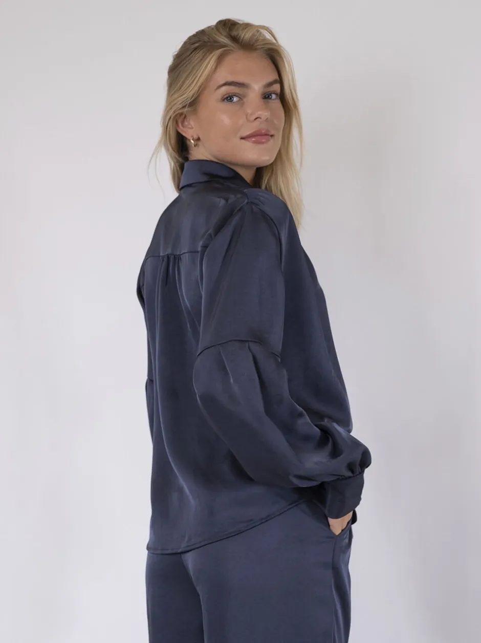 Outlet Naja Satin Shirt Dame Bluser & Skjorter