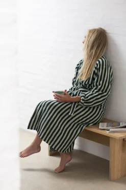 Naram Bathrobe - seafoam & deep teal-Bongusta Hot