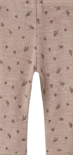 Sale NBFWANG WOOL NEEDLE LEGGING NOOS Børn Underdele