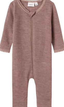 Børn Name It Heldragter>NBFWANG WOOL NEEDLE NIGHTSUIT SOLID