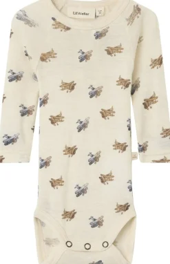 Børn Lil' Atelier Bodies|Uld>NBMNALU WO/MO LS SLIM BODY LIL NOOS
