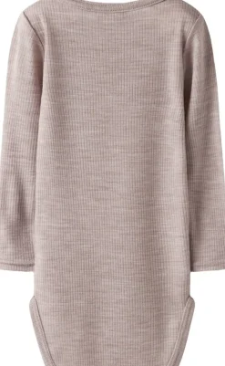 Børn Name It Bodies>NBNWAX WOOL RIB LS BODY NOOS
