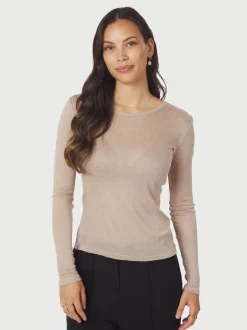 Nella Fine Rib Blouse Dame T-Shirts & Toppe