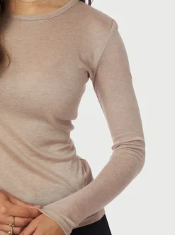 Nella Fine Rib Blouse Dame T-Shirts & Toppe