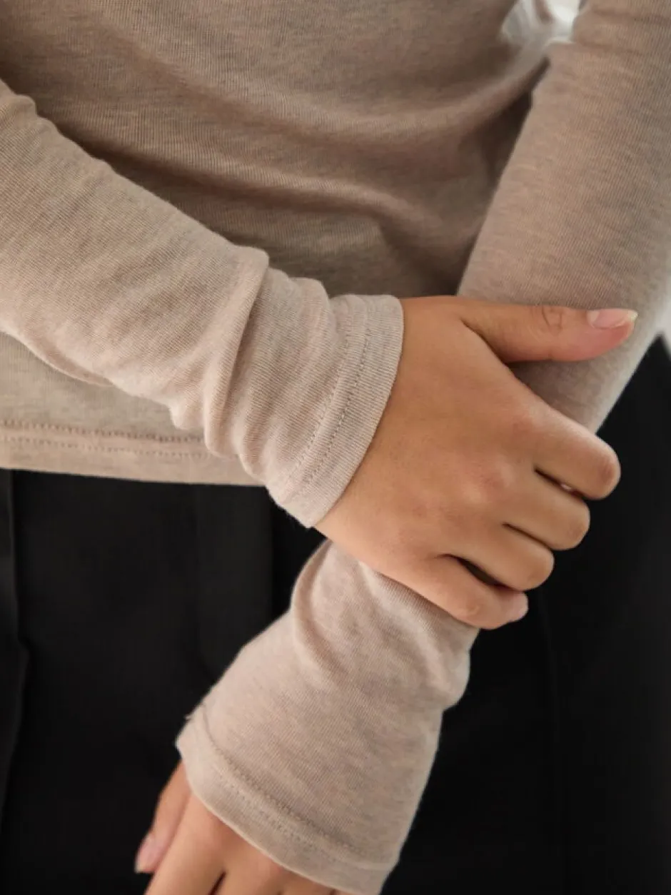 Nella Fine Rib Blouse Dame T-Shirts & Toppe