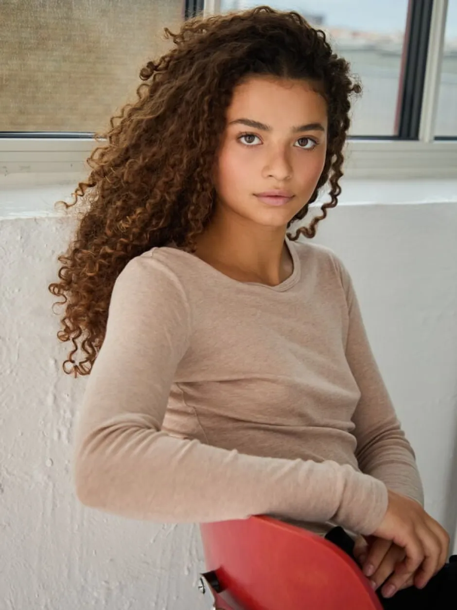 Nella Fine Rib Blouse Dame T-Shirts & Toppe