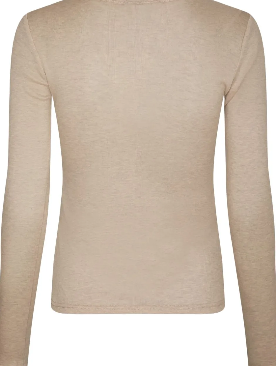 Nella Fine Rib Blouse Dame T-Shirts & Toppe