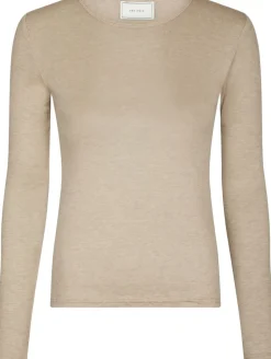 Nella Fine Rib Blouse Dame T-Shirts & Toppe