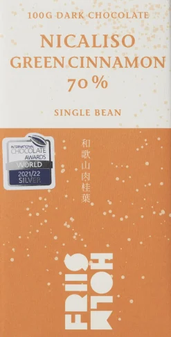 Friis-Holm Chokolade>Nicaliso Green Cinnamon 70%, Nicaragua