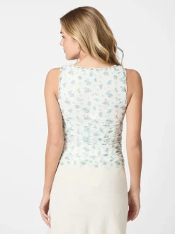 Outlet Nicolla Mesh Botanical Top Dame T-Shirts & Toppe