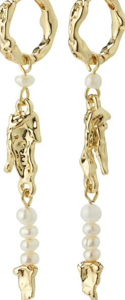 Dame Pilgrim Smykker|Smykker>NIYA recycled freshwater pearl earrings gold-plated