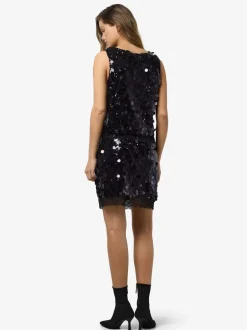 Best NMELVA S/L DETAIL SEQUIN TOP WVN Dame T-Shirts & Toppe