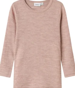 Børn Name It Overdele>NMNWAX WOOL RIB LS TOP NOOS