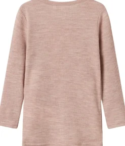 Børn Name It Overdele>NMNWAX WOOL RIB LS TOP NOOS