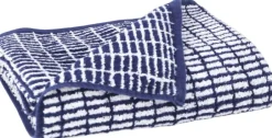 Nuance Håndklæde 70x140 cm mørk blå/hvid-Juna New