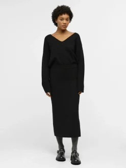 Hot OBJREYNARD HW KNIT SKIRT NOOS Dame Nederdele