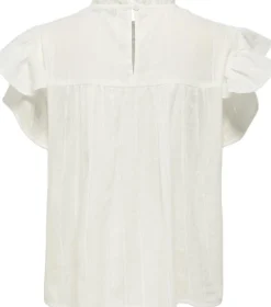 ONLHEIKE S/L FRILL O-NECK TOP WVN-ONLY Clearance