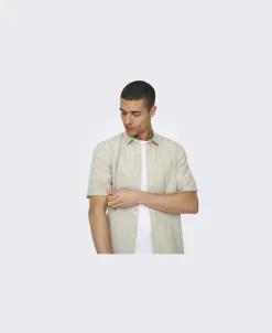 Outlet ONSCAIDEN LIFE SS SOLID LINEN SHIRT Skjorter