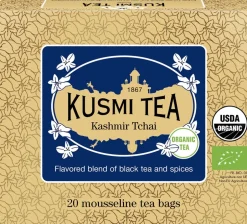 Organic Kashmir Tchai - Box of 20 mousseline tea bags - 40gr-Kusmi Tea Best