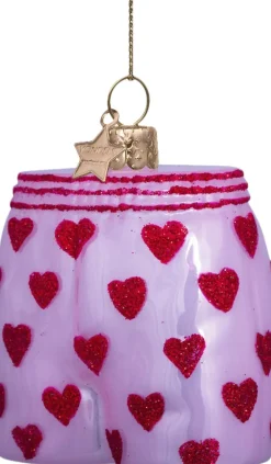 Ornament glas lyserøde boxershorts H7,5cm-Vondels Sale