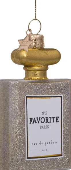 Vondels Juletræspynt>Ornament glas parfume transparent