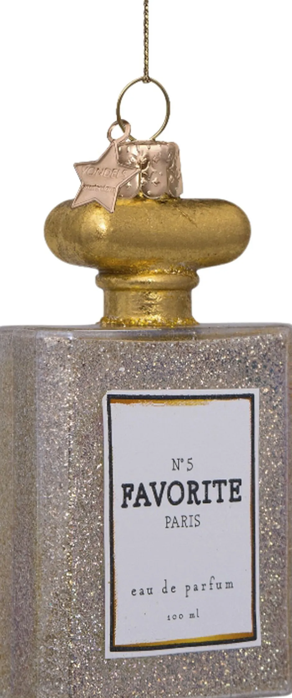 Vondels Juletræspynt>Ornament glas parfume transparent