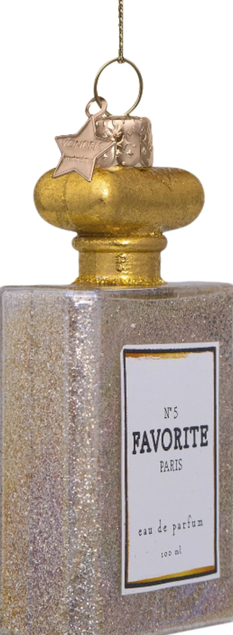 Vondels Juletræspynt>Ornament glas parfume transparent