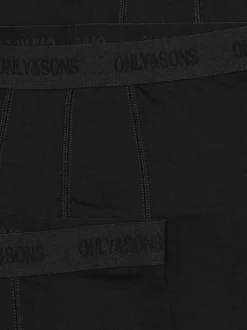 OSJFITZ SOLID BLACK BOXER 3PK. ACC-Only & Sons Clearance