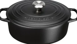 Oval støbejernsgryde 6,3L Matte Black-Le Creuset