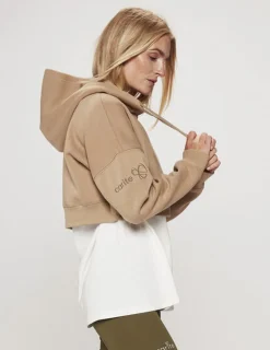 Oversized Crop hættetrøje-Carite Hot