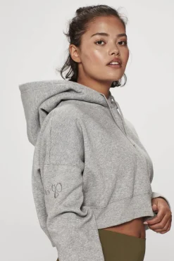 Outlet Oversized Crop hættetrøje Dame Trøjer & Sweatshirts|Sport