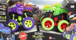 Børn Speed Car Fjernstyret Legetøj>2-PAK DINO MONSTER TRUCK