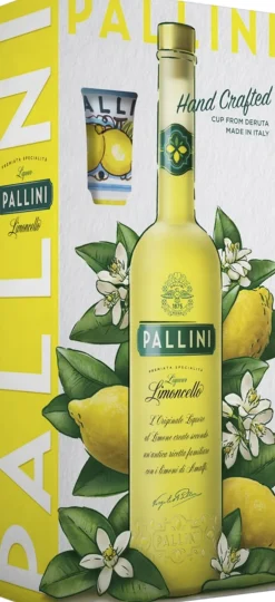 Outlet Pallini Limoncello med Håndlavet Keramikkop Spiritus