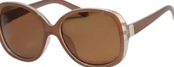 Discount PARKER oversized retro sunglasses light brown Dame Briller