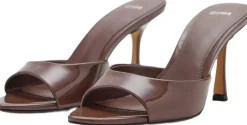Patent leather effect heeled sandal-MANGO Best