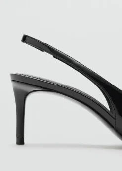 Dame MANGO Snøresko>Patent leather high-heeled shoes wi