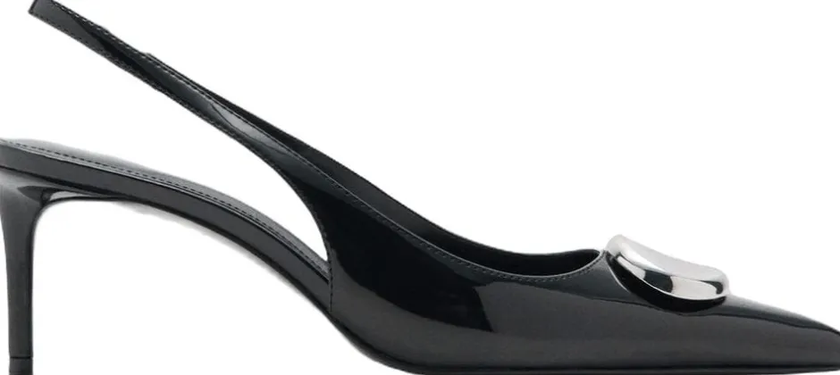 Dame MANGO Snøresko>Patent leather high-heeled shoes wi