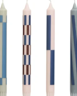 Clearance Pattern Candle - Set of 4 Lys & Lysestager