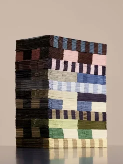 Pattern Napkins-Set of 20 Dinner-Light pink, bordeaux and black M chec-Hay New