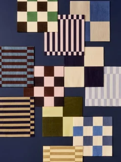 Pattern Napkins-Set of 20 Dinner-Light pink, bordeaux and black M chec-Hay New