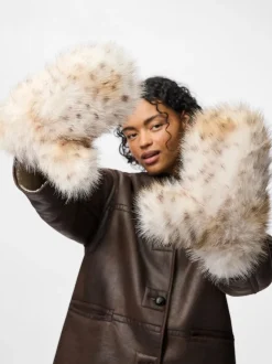 Dame Pieces Handsker & Vanter>PCPLUSH FLUFFY MITTENS