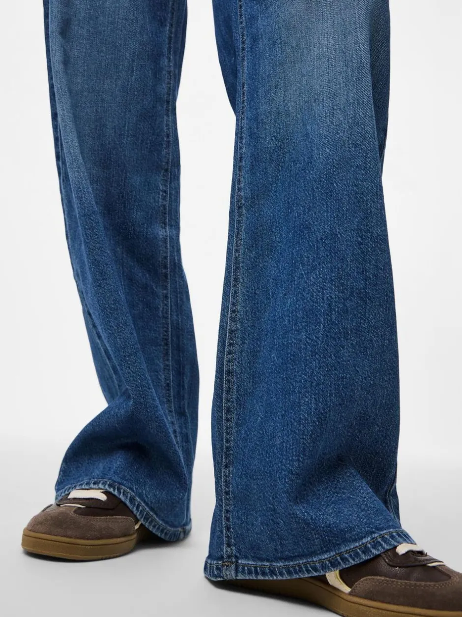 Clearance PCSILKE MW WIDE JEANS MB NOOS Dame Jeans