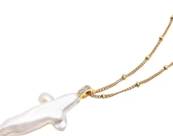 Best Pearl Cross Chain Necklace Smykker