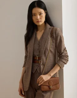 Hot Pebbled Leather Bradley Crossbody Wallet Dame Crossbody Tasker