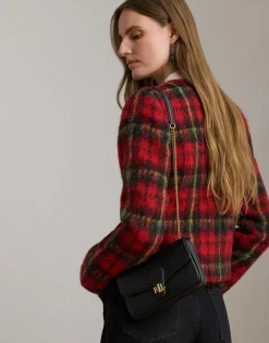 Pebbled Leather Bradley Crossbody Wallet-Lauren Ralph Lauren New