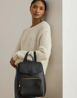 Pebbled Leather Medium Cameryn Backpack-Lauren Ralph Lauren Best
