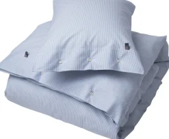 Lexington Sengetøj & Lagner>Pin point dynebetræk blå/hvid