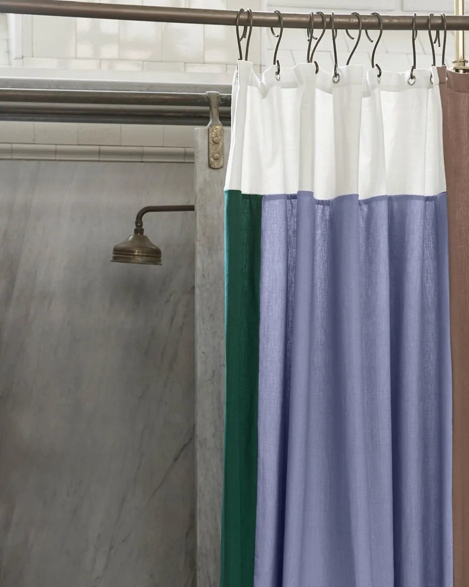 Pivot Shower Curtain-Blue-Hay New