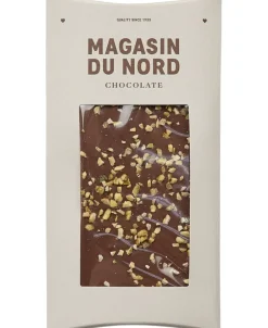 Plade, Mælkechokolade m/ pistacie 90 g-Magasin Chokolade